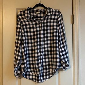 Black and White Button Down Flannel